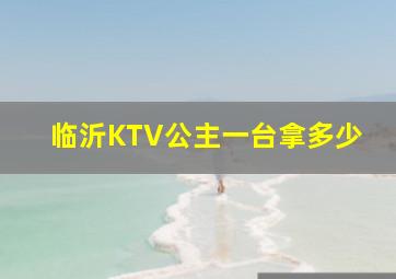 临沂KTV公主一台拿多少