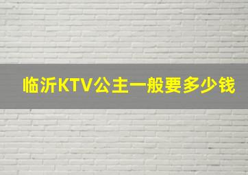 临沂KTV公主一般要多少钱