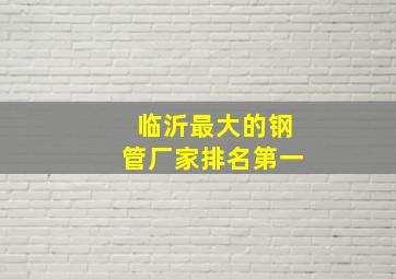 临沂最大的钢管厂家排名第一