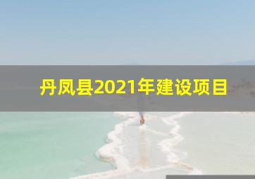 丹凤县2021年建设项目