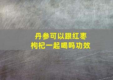 丹参可以跟红枣枸杞一起喝吗功效