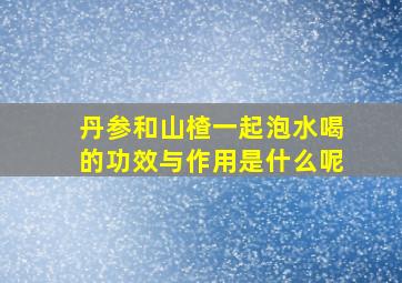 丹参和山楂一起泡水喝的功效与作用是什么呢