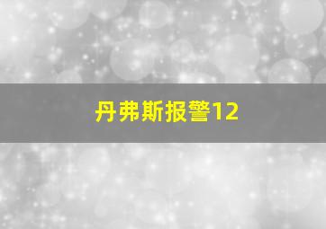 丹弗斯报警12