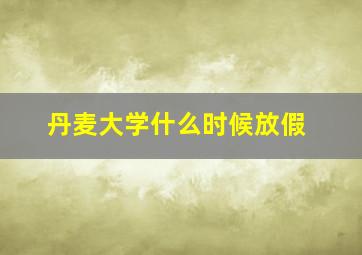 丹麦大学什么时候放假