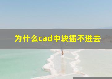 为什么cad中块插不进去