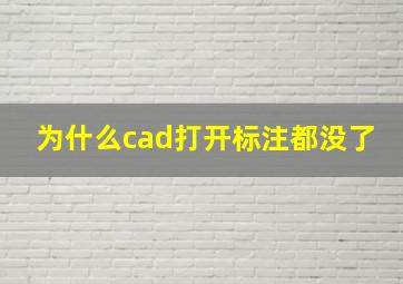 为什么cad打开标注都没了