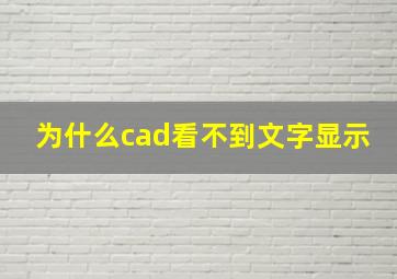 为什么cad看不到文字显示