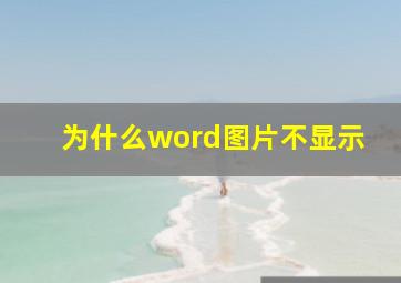 为什么word图片不显示