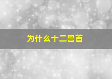 为什么十二兽首