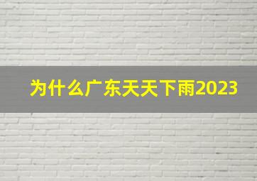 为什么广东天天下雨2023