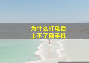 为什么打电话上不了网手机