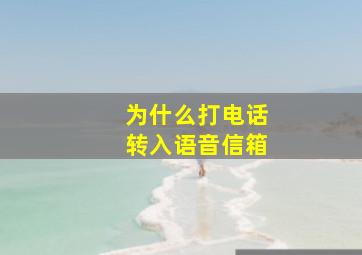 为什么打电话转入语音信箱