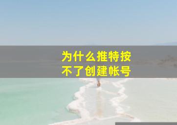 为什么推特按不了创建帐号