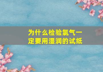 为什么检验氯气一定要用湿润的试纸