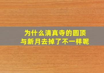 为什么清真寺的圆顶与新月去掉了不一样呢