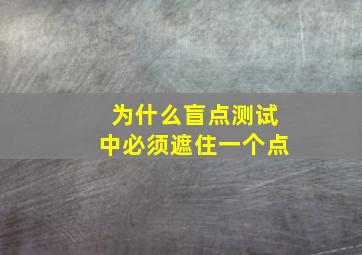 为什么盲点测试中必须遮住一个点