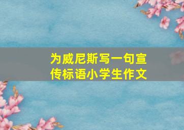 为威尼斯写一句宣传标语小学生作文