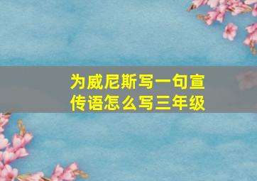 为威尼斯写一句宣传语怎么写三年级