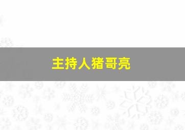 主持人猪哥亮