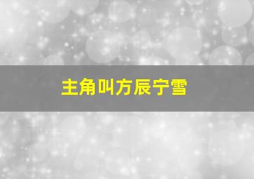 主角叫方辰宁雪