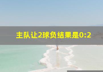 主队让2球负结果是0:2