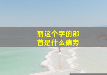 丽这个字的部首是什么偏旁