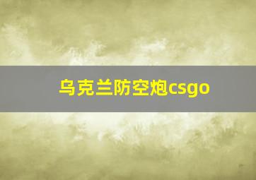 乌克兰防空炮csgo