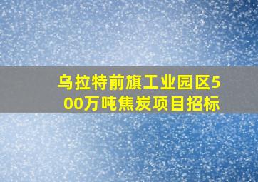 乌拉特前旗工业园区500万吨焦炭项目招标