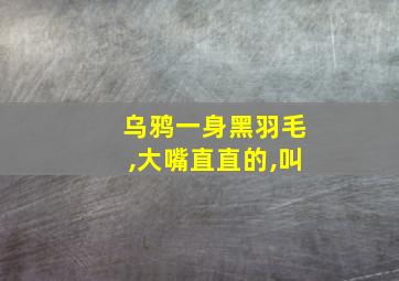 乌鸦一身黑羽毛,大嘴直直的,叫