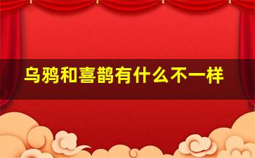 乌鸦和喜鹊有什么不一样