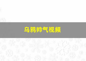 乌鸦帅气视频