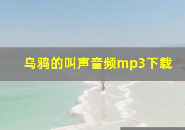 乌鸦的叫声音频mp3下载