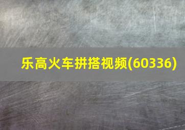 乐高火车拼搭视频(60336)