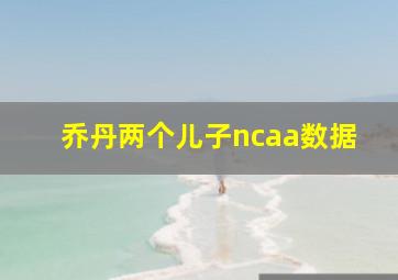 乔丹两个儿子ncaa数据