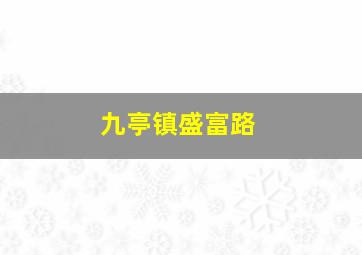 九亭镇盛富路