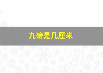 九磅是几厘米