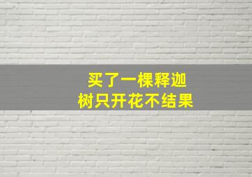 买了一棵释迦树只开花不结果