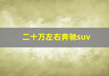 二十万左右奔驰suv