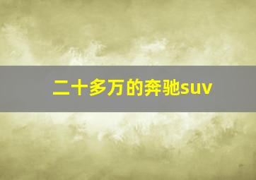 二十多万的奔驰suv