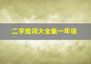 二字组词大全集一年级