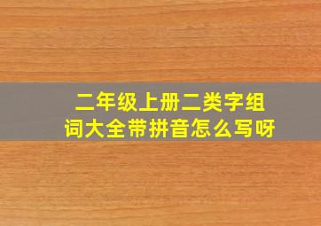 二年级上册二类字组词大全带拼音怎么写呀