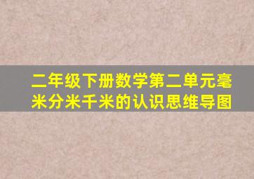 二年级下册数学第二单元毫米分米千米的认识思维导图