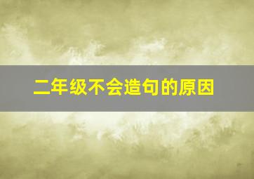 二年级不会造句的原因