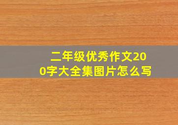 二年级优秀作文200字大全集图片怎么写