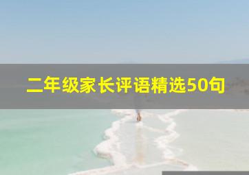 二年级家长评语精选50句