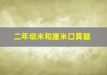 二年级米和厘米口算题