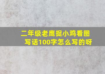 二年级老鹰捉小鸡看图写话100字怎么写的呀