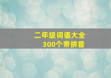 二年级词语大全300个带拼音