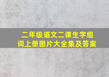 二年级语文二课生字组词上册图片大全集及答案