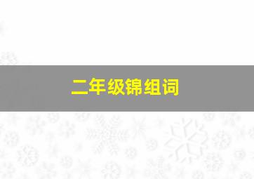 二年级锦组词